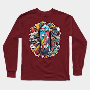 new colorfull skate board Long Sleeve T-Shirt